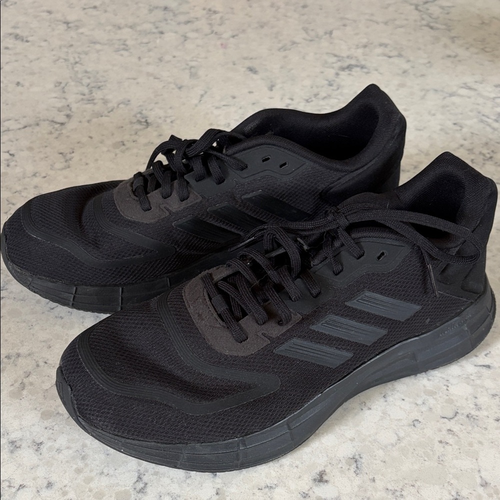 Adidas Men's All-Black Mesh Running Sneakers